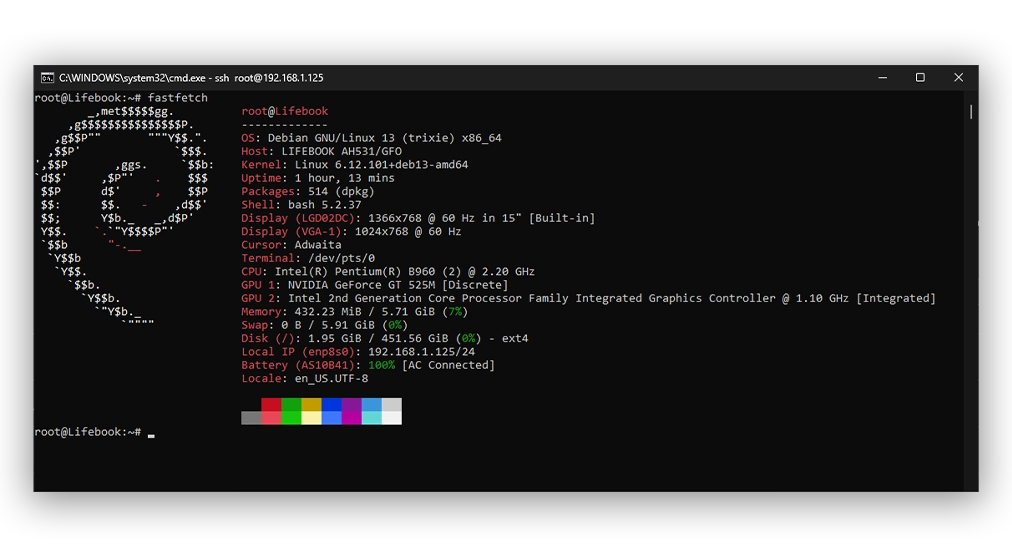 Fastfetch screenshot