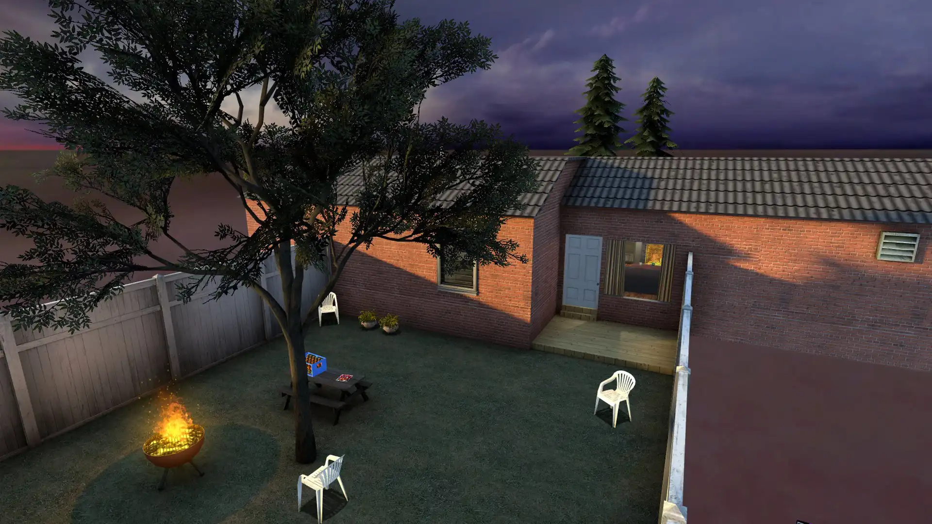 Outside